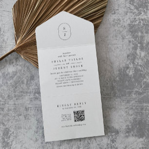 SHYLAH QR-kod Unik Classic Minimalist Bröllop