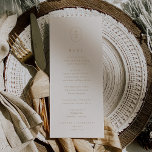 SHYLAH Simple Guld Cream Boho Chic Minimal Bröllop Meny<br><div class="desc">Detta enkla guld- och krämboho-chic med minsta menykort för bröllop från Shylah Collection är perfekt för ett klassiskt bröllop. Den enkla utformningen av elfenben och guld präglas av ett geometriskt ovalmonogram med parets initialer och ett modernt minimalistiskt sinne. Den här menyn kan användas för bröllopsmottagning, repetitionsmiddag eller vad som helst....</div>