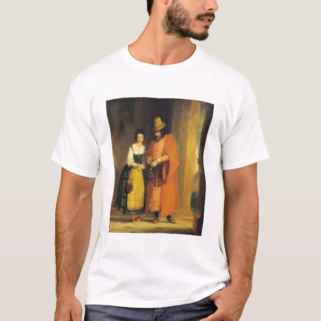 Shylock och Jessica från "köpmannen av Venedig", Tee Shirt (Framsida)