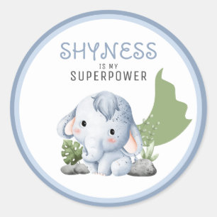 Shyness är mina supermaktsfärer runt klistermärke