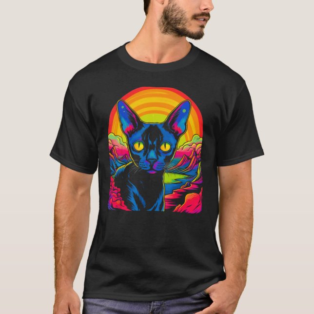 Shynx, hårlös kattdesigner t shirt (Framsida)
