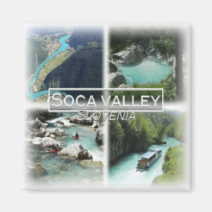 SI0015 Europa, Slovenien, Soca-dalen, Fridge Magnet