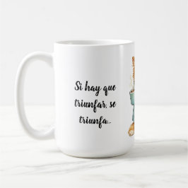 Si Hay Que Triunfar Grumpy Orange Cat Custom Quote Kaffemugg