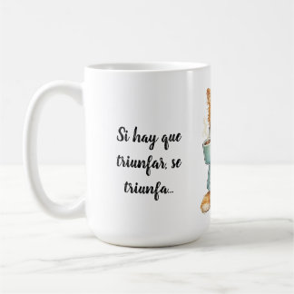 Si Hay Que Triunfar Grumpy Orange Cat Custom Quote Kaffemugg