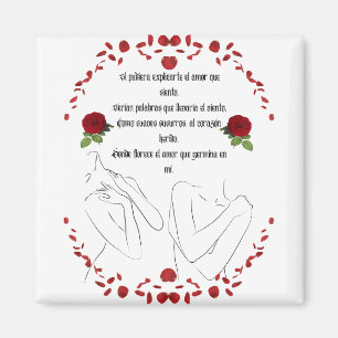 ’Si Pudiera Explicarte’ Quote Magnet