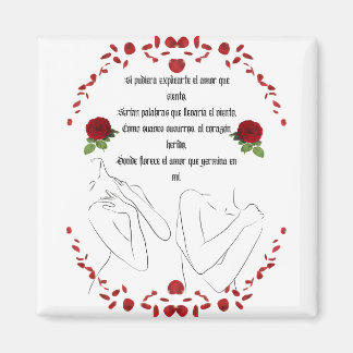 ’Si Pudiera Explicarte’ Quote Magnet