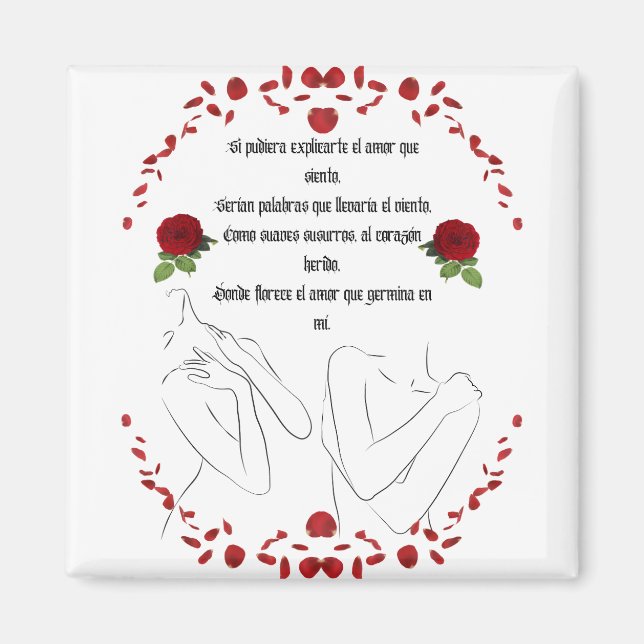 ’Si Pudiera Explicarte’ Quote Magnet (Framsidan)