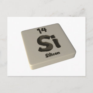Si Silicon Vykort