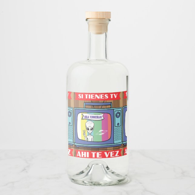 si tienes tv ahi dragsträngssäcken vez spritflaskor etikett (Framsida)