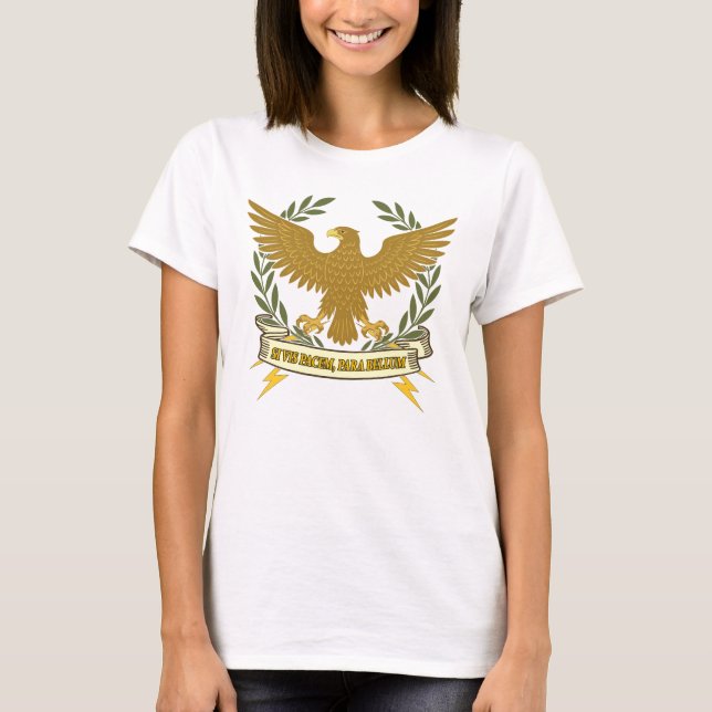 Si Vis Pacem, Para Bellum.. Eagle and lightning  T Shirt (Framsida)