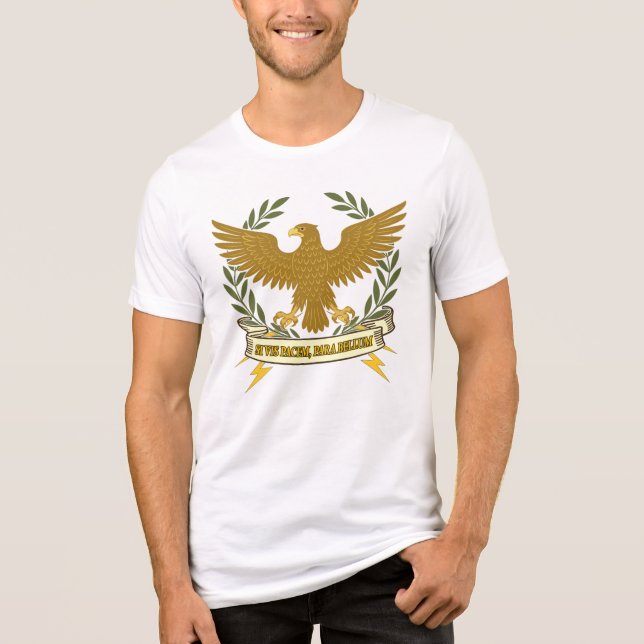 Si Vis Pacem, Para Bellum.. Eagle and lightning T Shirt (Framsida)