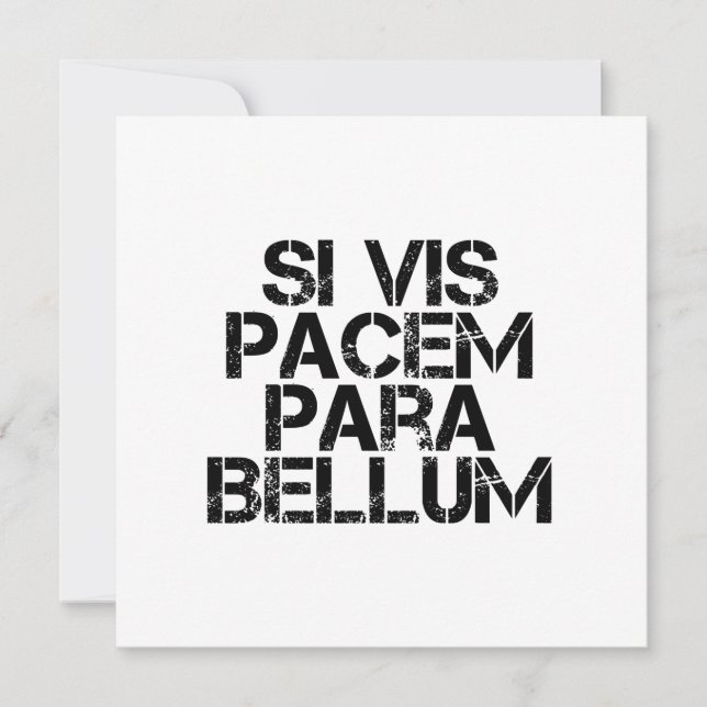 Si Vis Pacem Para Bellum Inbjudningar (Framsida)