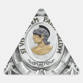 SI VIS PACEM PARA BELLUM TRIANGELFORMAT KLISTERMÄRKE