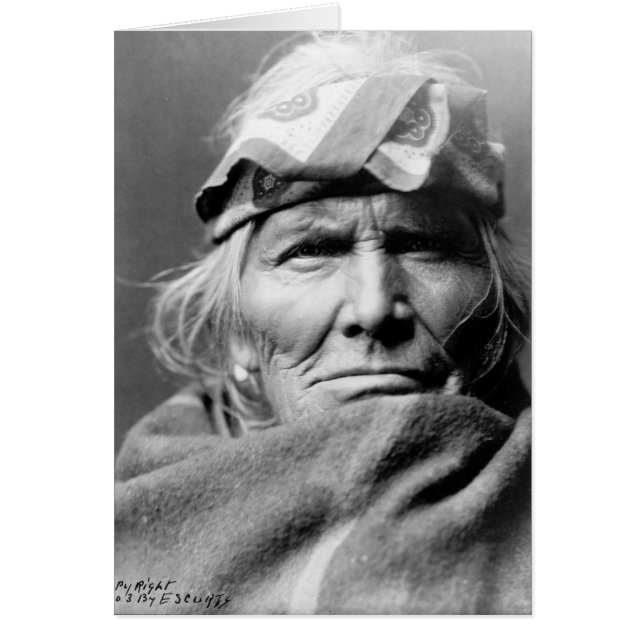 Si Wa Wata Wa (Zuni äldre) Hälsningskort (Framsidan)