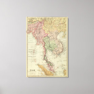 Siam, Burma och Anam Canvastryck