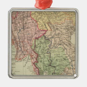 Siam, Burma och Anam Julgransprydnad Metall