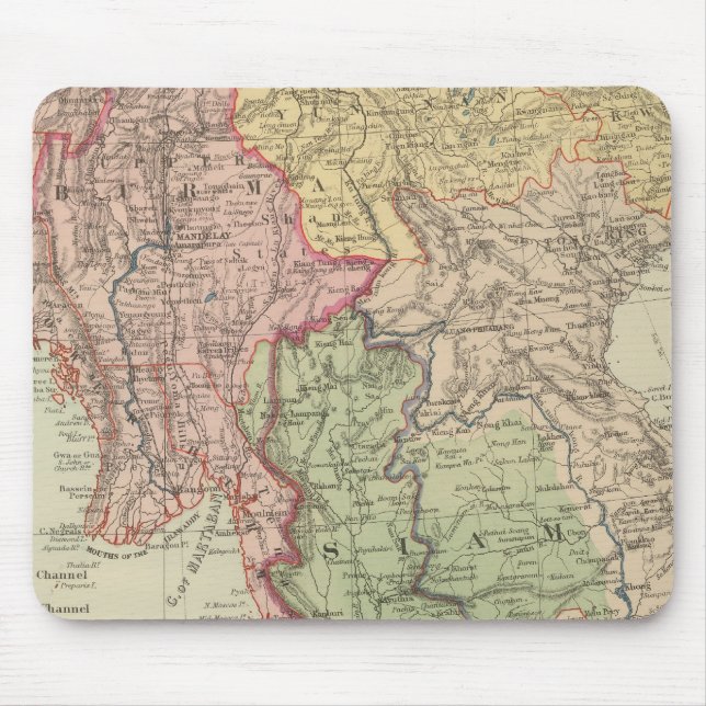 Siam, Burma och Anam Musmatta (Framsidan)