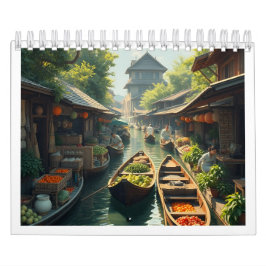 Siam Flyter marknad med kalender