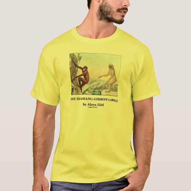 Siamang Gibbon (1883) av Aloys Zotl Tee Shirt (Framsida)