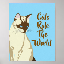 Siames Katt Citat Poster