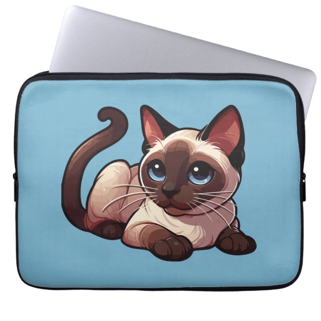 siames katt laptop fodral (Framsidan)