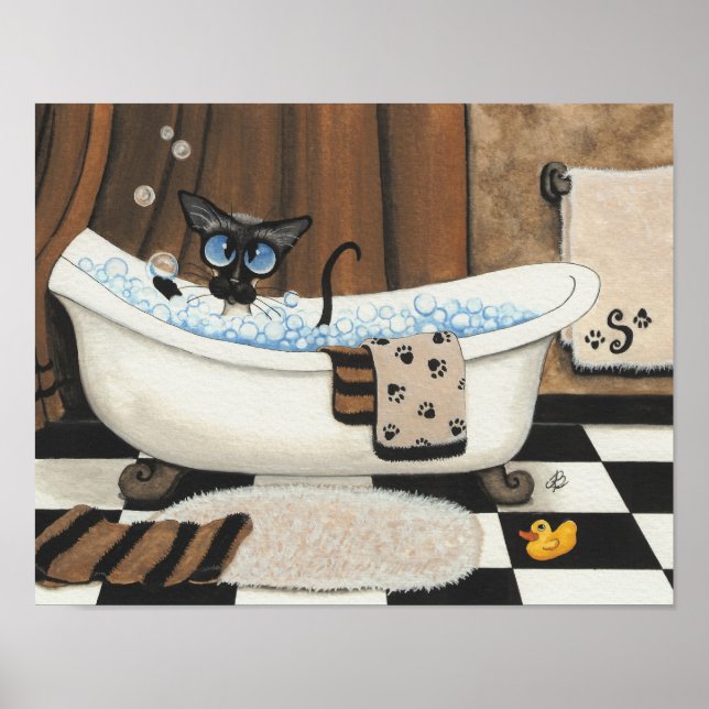 Siamese Bubble Bath Poster (Framsidan)