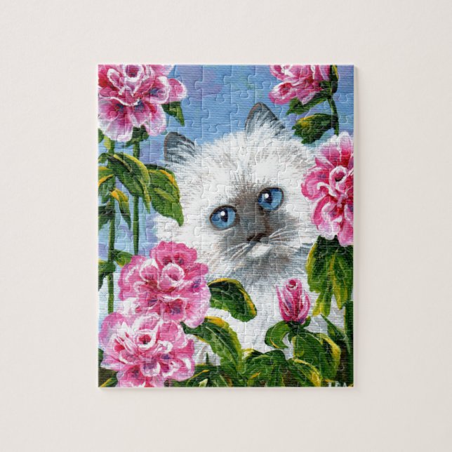 Siamese Burmese Ragdoll Cat Ro Creationarts Pussel (Vertikal)