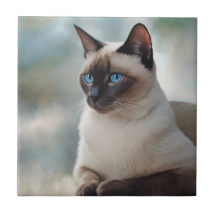 Siamese Cat 749 Digital art Kakelplatta