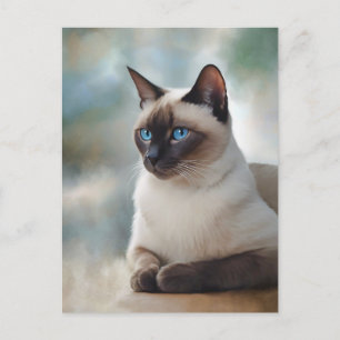 Siamese Cat 749 Digital art Vykort