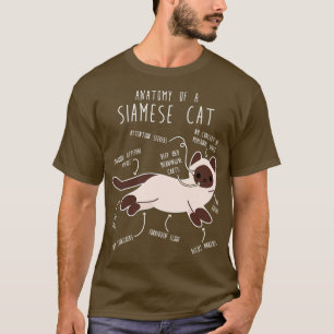 Siamese Cat Anatomy T Shirt