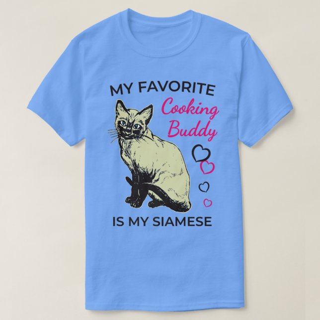 Siamese Cat and CookingT-Shirt T Shirt (Design framsida)