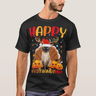 Siamese Cat Animal Lover Lycklig Siamese Cat Hello T Shirt