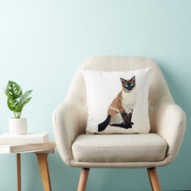 Siamese Cat Art Electric Blue Eyed Cat Lover