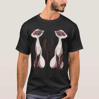 Siamese Cat Artwork Two Siamese Cat Kärlek Zip T Shirt