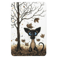 Siamese Cat av BiHrLe Autumn Magnet