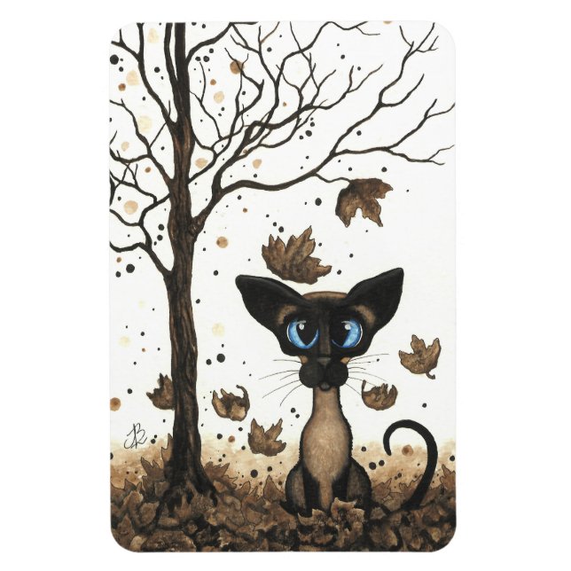 Siamese Cat av BiHrLe Autumn Magnet (Vertikal)