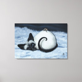 Siamese Cat by BihrLe Canvas Art Print
