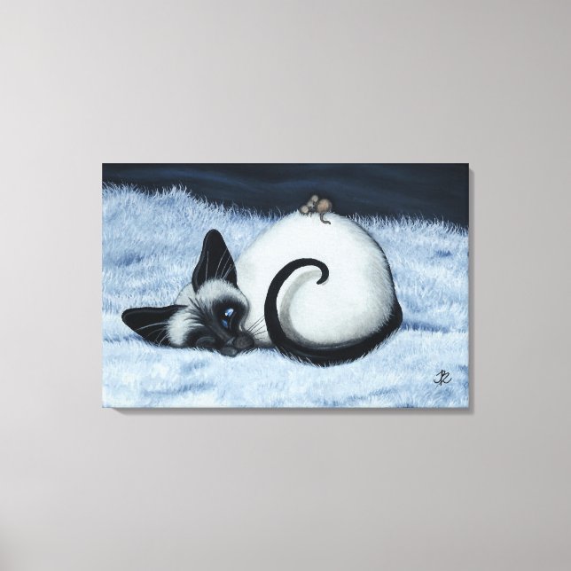Siamese Cat by BihrLe Canvas Art Print (Framsida)