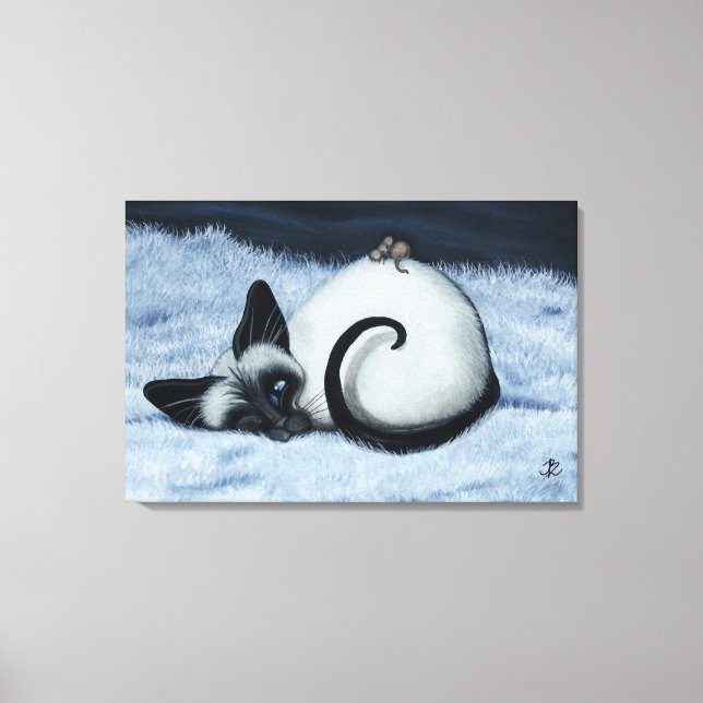 Siamese Cat by BihrLe Canvas Art Print (Framsida)