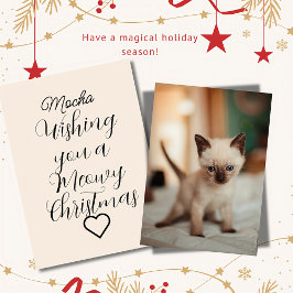 Siamese cat christmas julkort