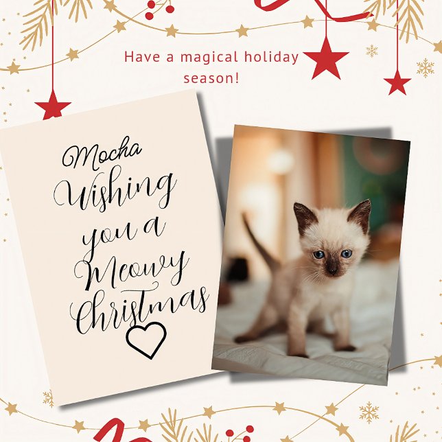 Siamese cat christmas julkort (Skapare uppladdad)
