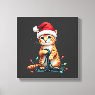 Siamese Cat Christmas V-Neck (1) Canvastryck