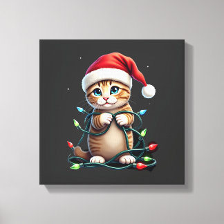 Siamese Cat Christmas V-Neck (3) Canvastryck