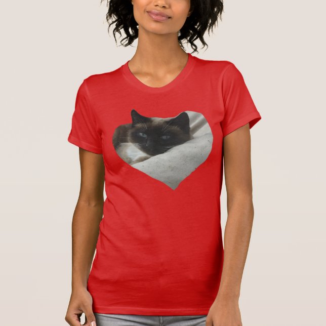 Siamese Cat Close T-Shirt (Framsida)