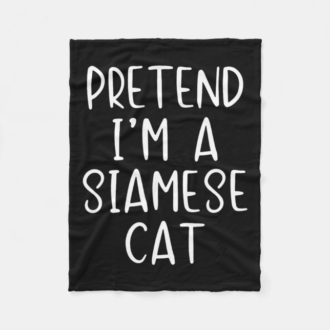 Siamese Cat Costume Halloween Lazy Easy Fleecefilt (Framsidan)