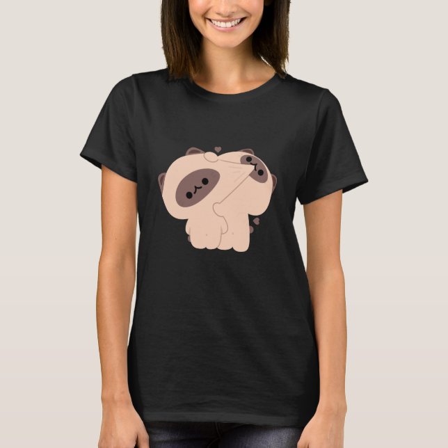 Siamese Cat Couple T Shirt (Framsida)