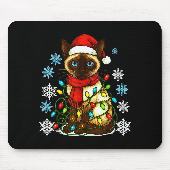 Siamese Cat Cute Cat Lover Cat Xmas Holiday Santa  Musmatta (Framsidan)