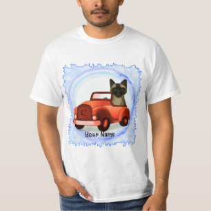 Siamese Cat Driving Car T Shirt
