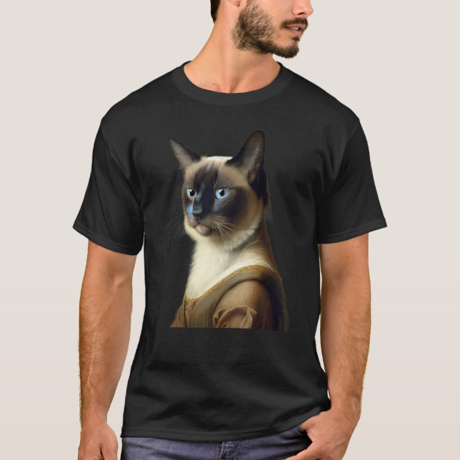 Siamese Cat Funny Masterpiece T Shirt (Framsida)