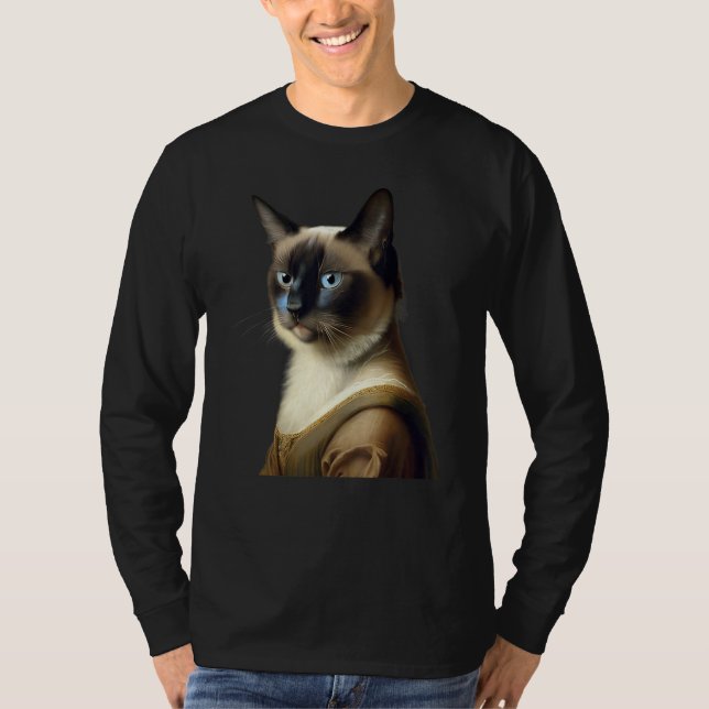 Siamese Cat Funny Masterpiece T Shirt (Framsida)
